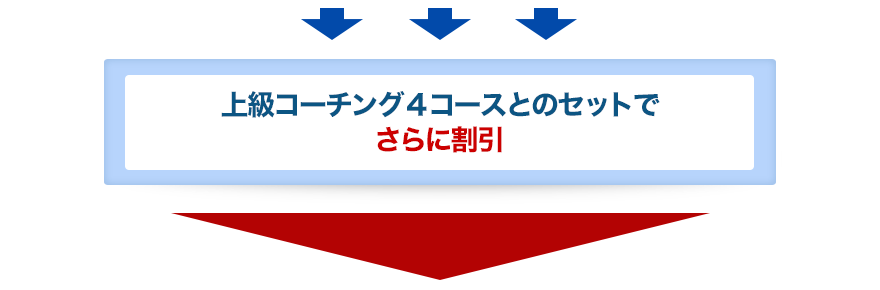 上級コーチング４コースとのセットでさらに割引